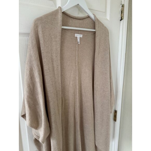Leith Womens M Open Front Draped Cardigan Tan EUC - Picture 10 of 11